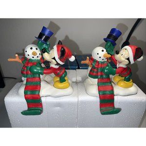 Set Of 2 1996 Vintage Mickey Mouse Stocking Hanger Disney Mickey Unlimited